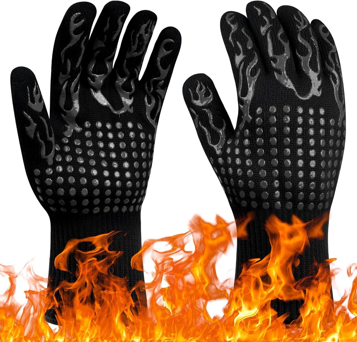 Ovenhandschoenen 800 °C - Hittebestendig en brandwerend - Bescherming voor grill en oven - Flintronic - SnelShoppen