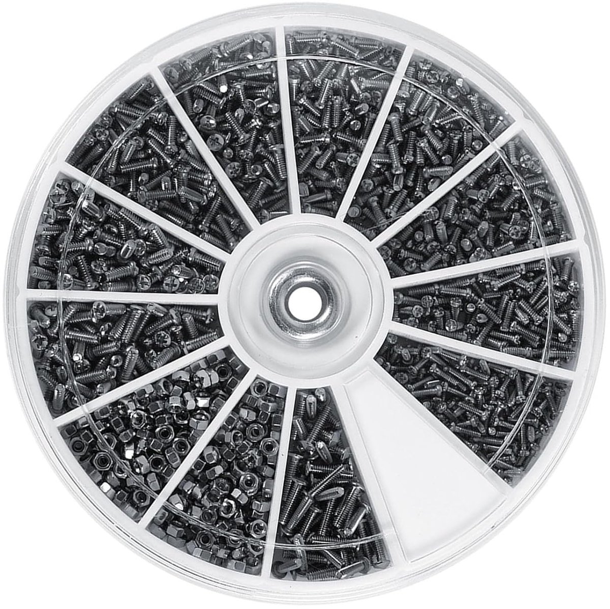 600-delige Set Kleine Schroeven en Moeren, Roestvrijstalen Assortiment voor Horloges, Brillen, Elektronica M1.2 M1.4 .6 voor Hobbyhandwerk