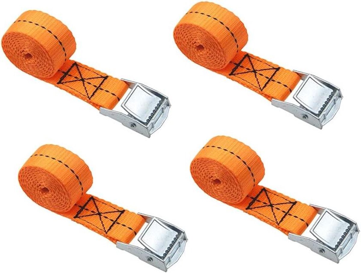 Spanbanden - Ratelbanden Sjorbanden - Goederen Vervoeren - Metalen Gesp - 50 cm - Zwart
