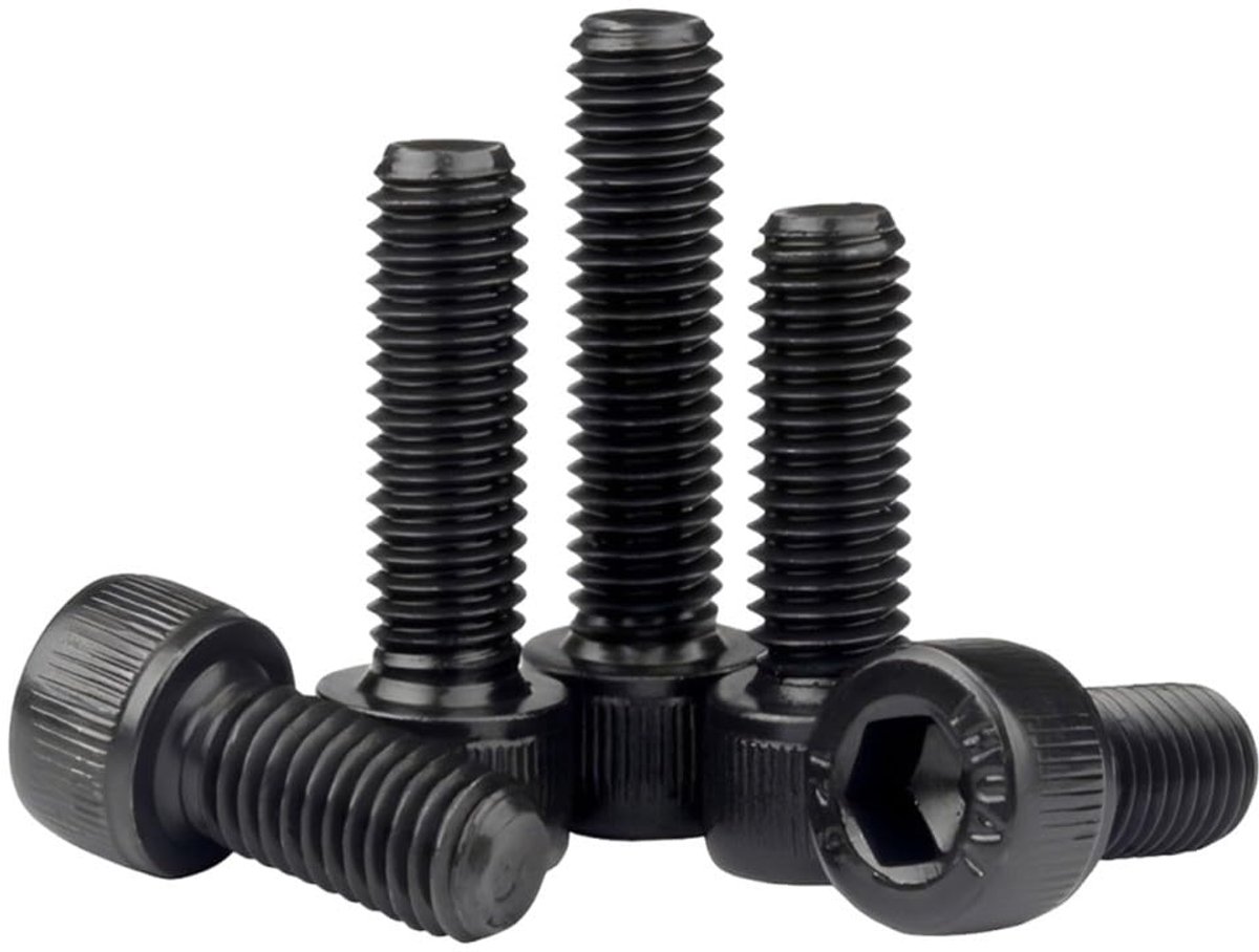 10 stuks M4 X 25mm Cilinder zeskantkop bouten - Zeskantbouten zeskantkopbout 304 Roestvrijstalen Schroeven voor reparatie bevestigingsmiddel, zwart
