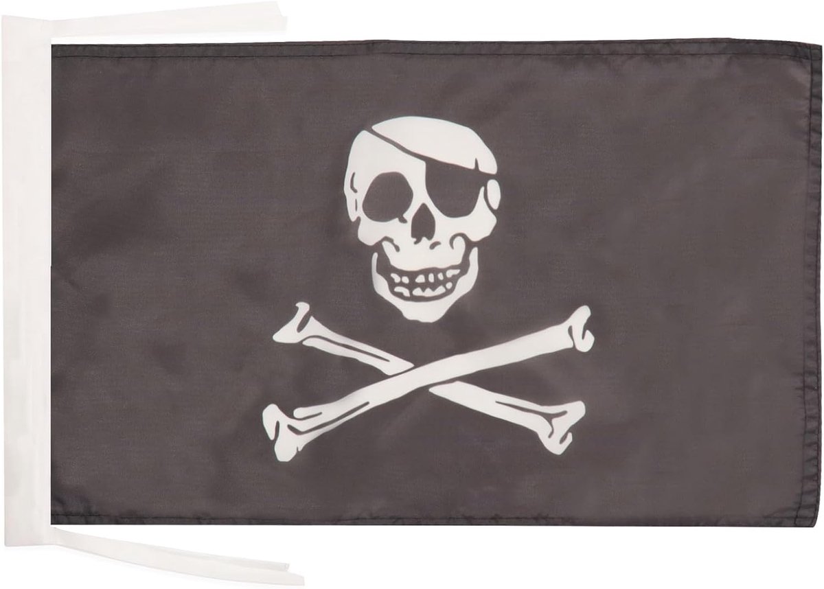 45x30 cm koorden - Piratenkleine vlaggen 30 x 45 cm - Banier 18x12 in hoge kwaliteit - AZ FLAG | Binnen en buiten decoratieve vlag dubbel gestikte naden en verstevigde randen 100D polyester