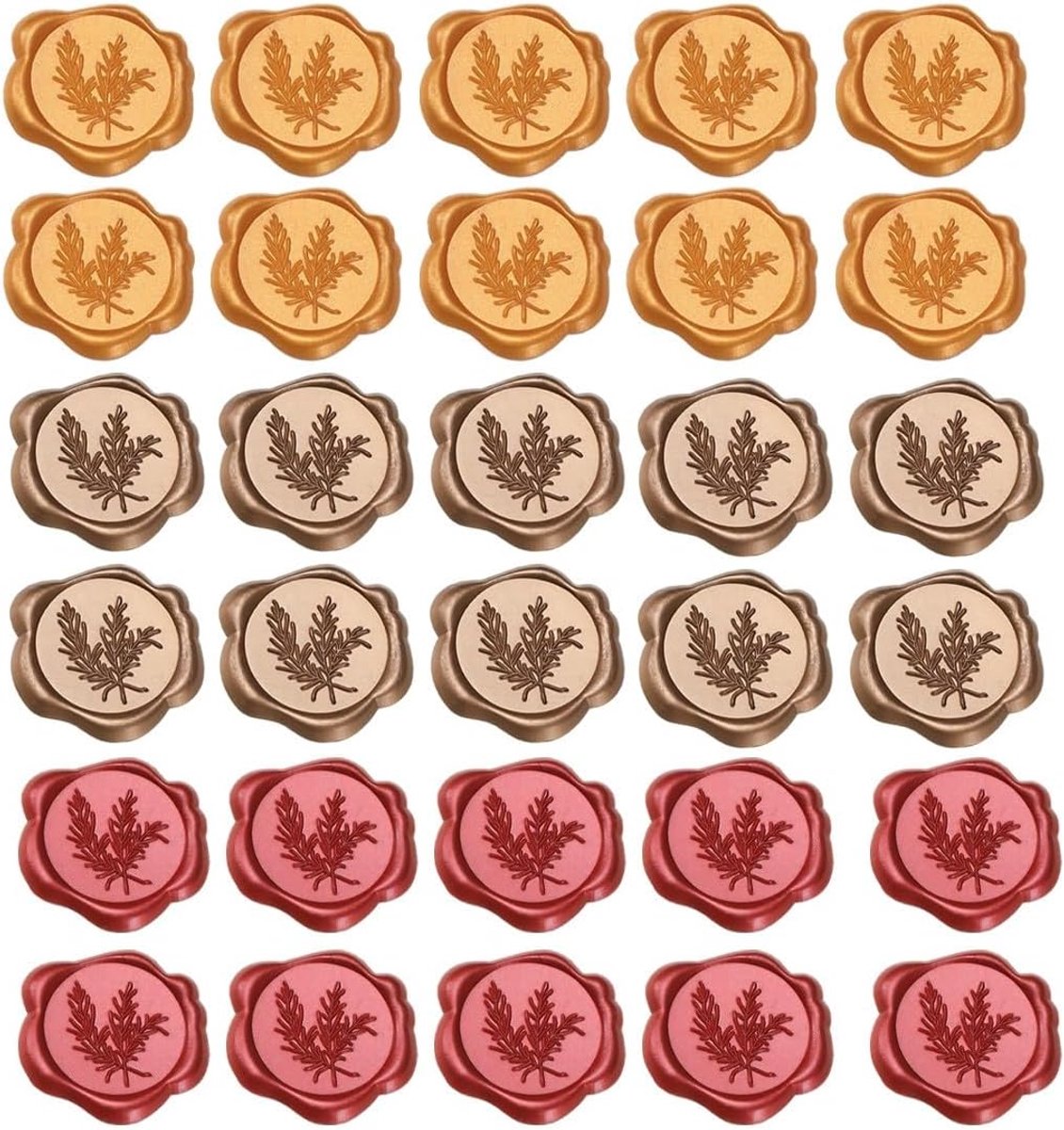 Zelfklevend, 30 stuks, zelfklevende waszegelstickers, rozemarijn vintage stickers voor uitnodigingen, enveloppen, cadeauverpakkingen