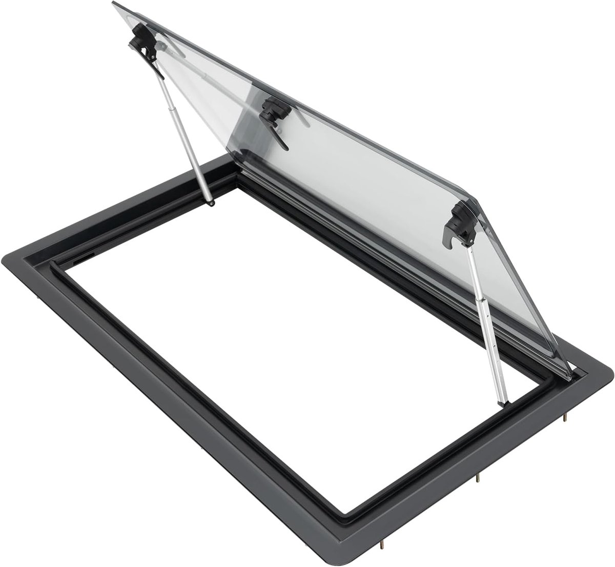 900 x 500 mm, schuifraam voor campers, naar buiten openen raam en rolgordijn, ramen voor caravans, camperramen, zijramen met vliegengaas, geschikt voor campers