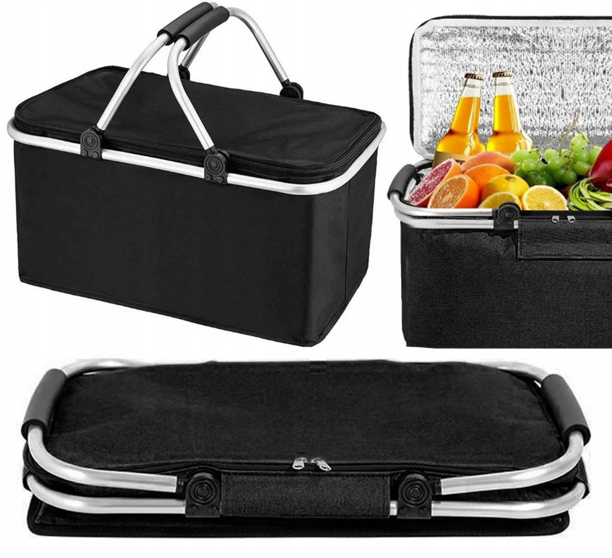 Opvouwbare Thermische Picknickmand - Isolatie & Grote Capaciteit