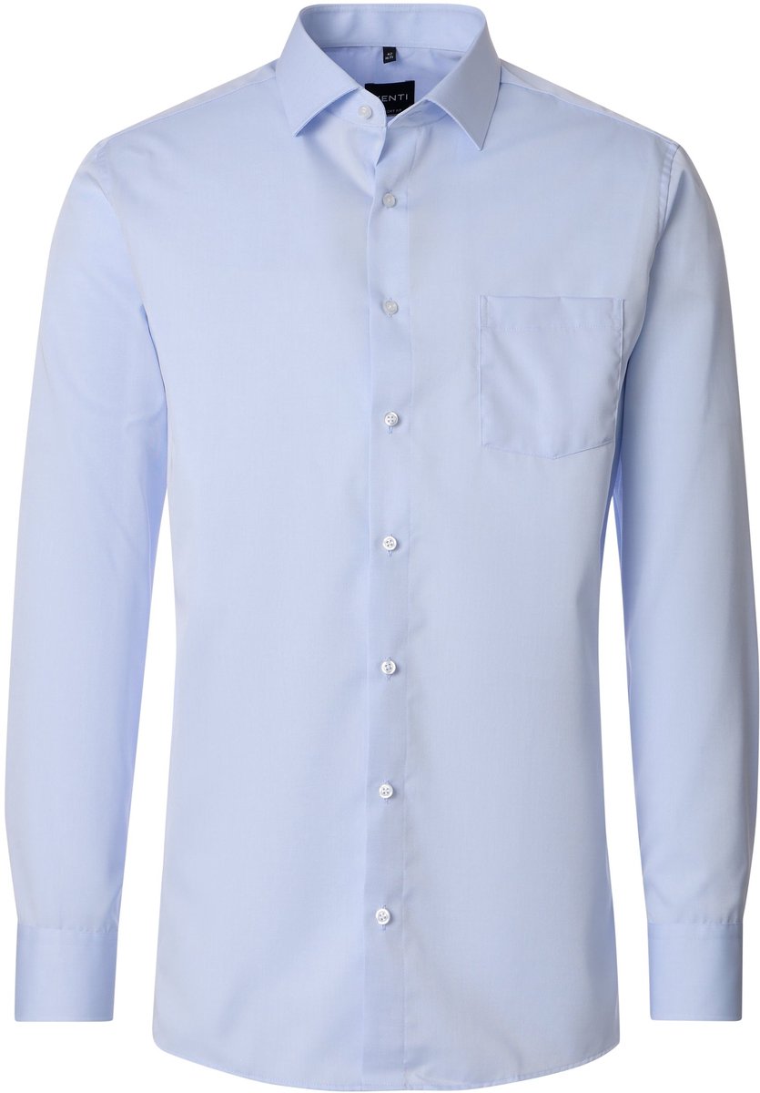 VENTI modern fit overhemd - twill - lichtblauw - Strijkvrij - Boordmaat: 38 (EU maat: S)