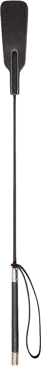 Smart Moves - Lederen Paardrijzweepje - Dubbele Flap - 64 cm - Zwart