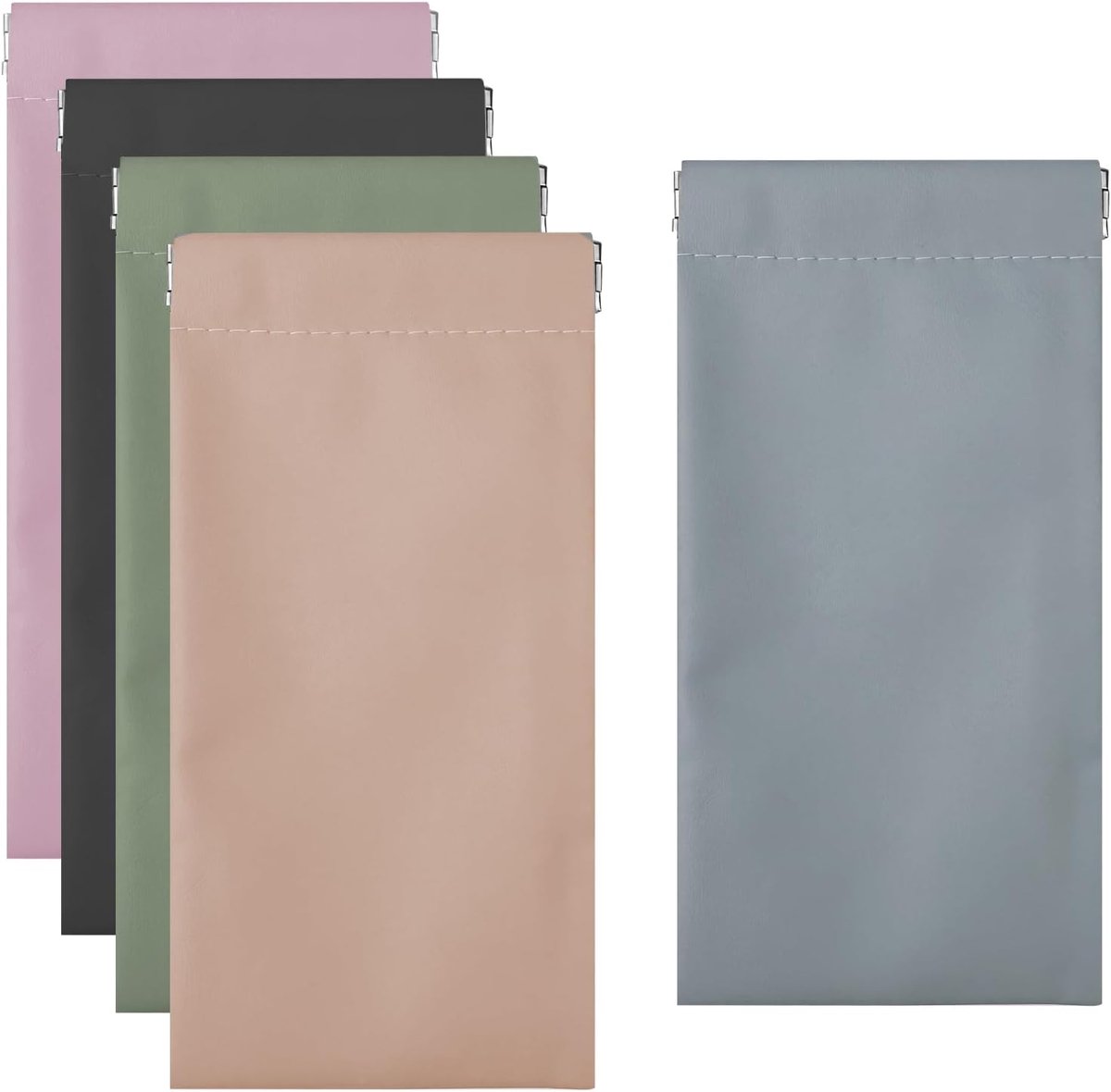 Bril etui (5 stuks) - zacht en lichtgewicht leer - krasbestendig - perfect voor zonnebrillen en lenzen - SnelShoppen