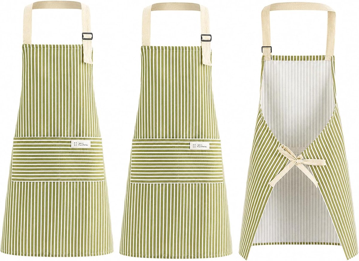 Keukenschort 3 stuks - anti-fouling - verstelbaar - perfect voor koken en bakken - SnelShoppen