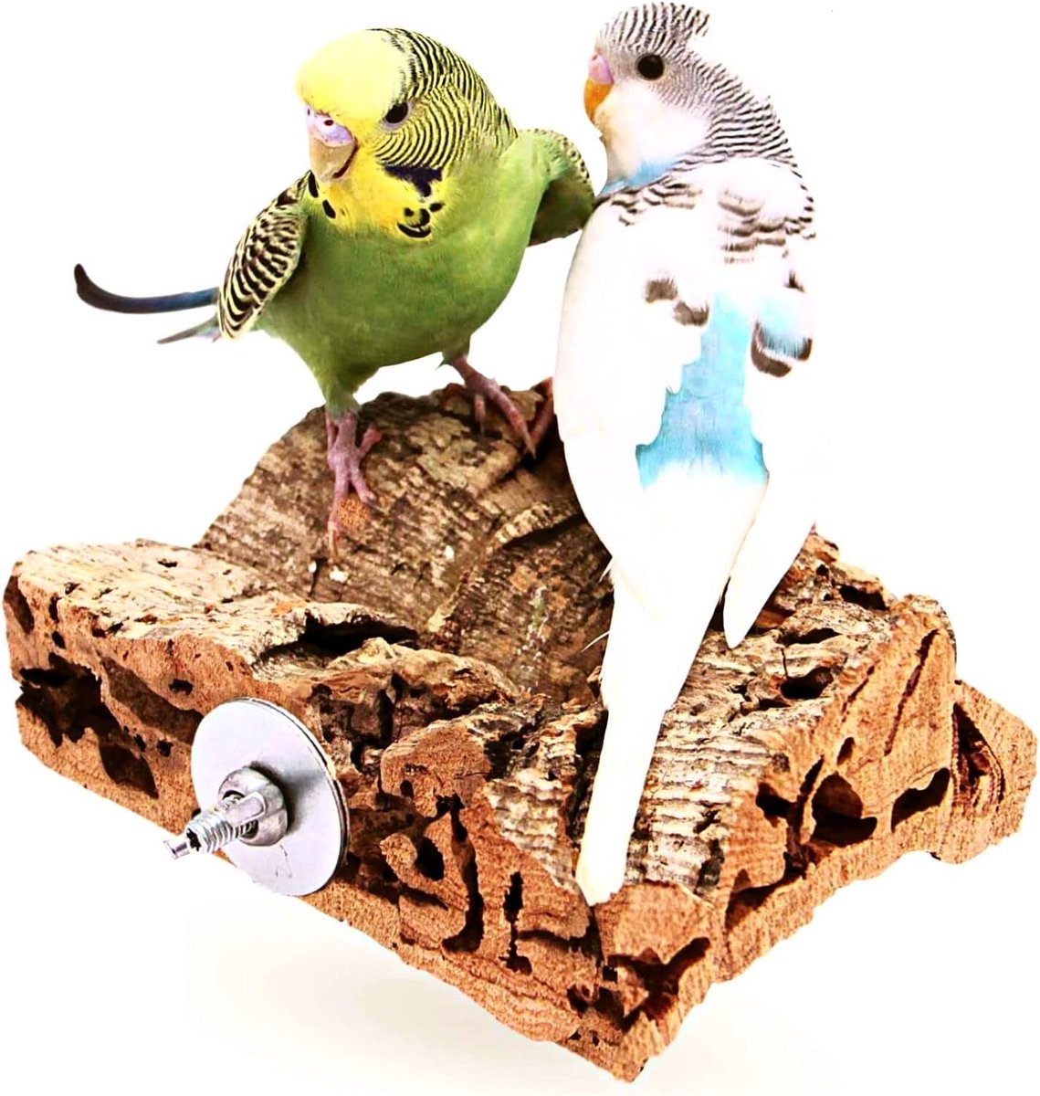 Vogelstokje voor vogels - handgemaakt van kurk - gezond speelgoed - stimuleert speelgedrag - ShopVlot