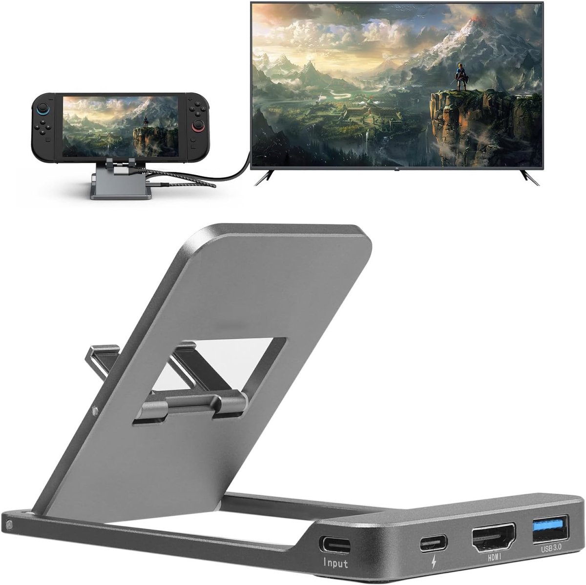 Switch Docking Station - 4K HD voor Switch 2 - USB 3.0 en Type-C - Ideaal voor grote schermen - ShopVlot