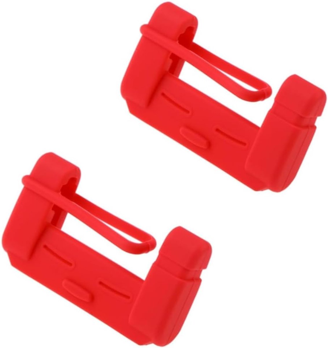 Autogordel gesp siliconen hoes - 2 stuks - rood - verhoogt comfort en bescherming - ShopVlot