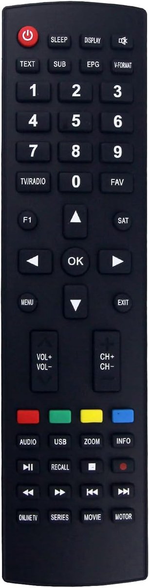 Afstandsbediening vervanging - geschikt voor Istar TV modellen - direct klaar voor gebruik - ShopVlot