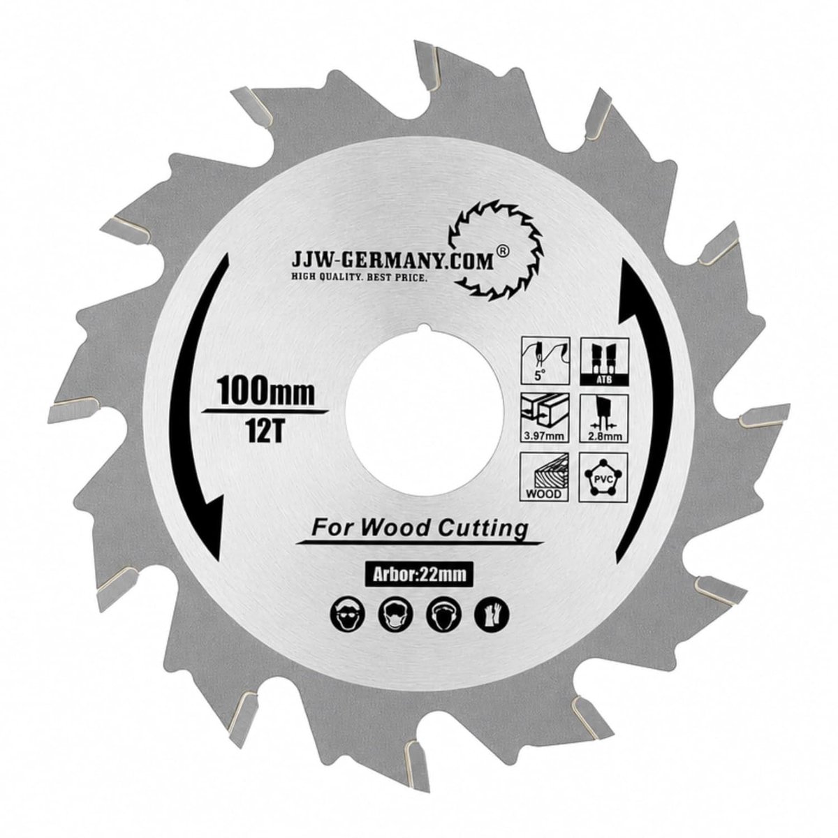 Frees 100 x 3.97 x 22 mm - HM met afvoergleuf - 12 snijkanten - Geschikt voor Lamello Classic X T Loc - ShopVlot