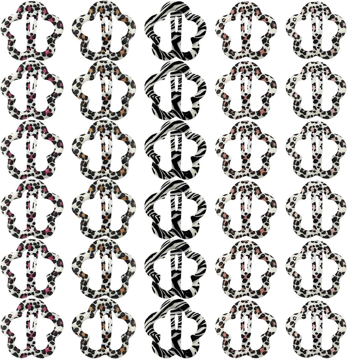 Haarclips 30 Stuks - 3 cm Kleine Kleurrijke Speldjes - Vijfbladige Bloem - Ideaal voor Dagelijkse Styling - SnelShoppen