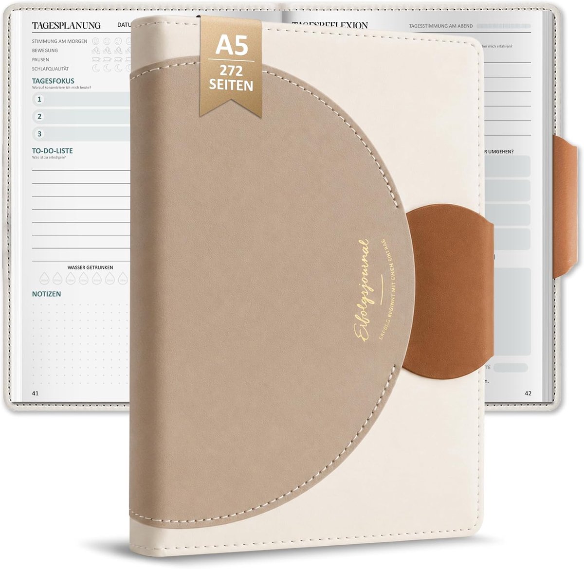 Dagplanner A5 - Bruin - Persoonlijke organizer - Bereik je doelen - SnelShoppen