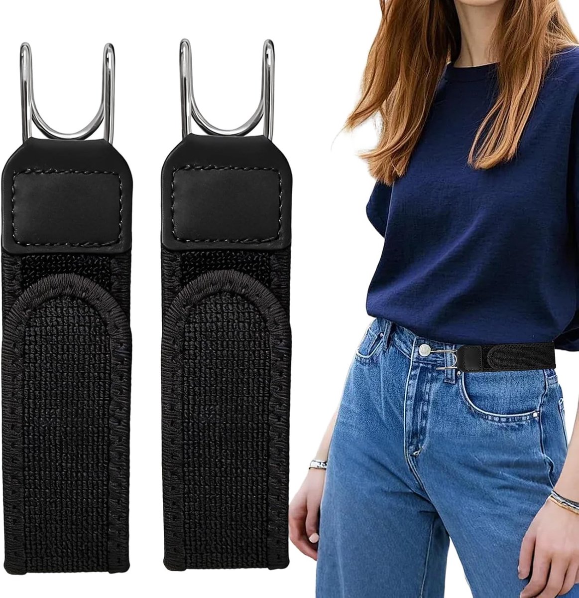 Belt zonder Gesp - Tactische Elastische Band - Met Metalen Haakjes - Ideaal voor Reizen - SnelShoppen