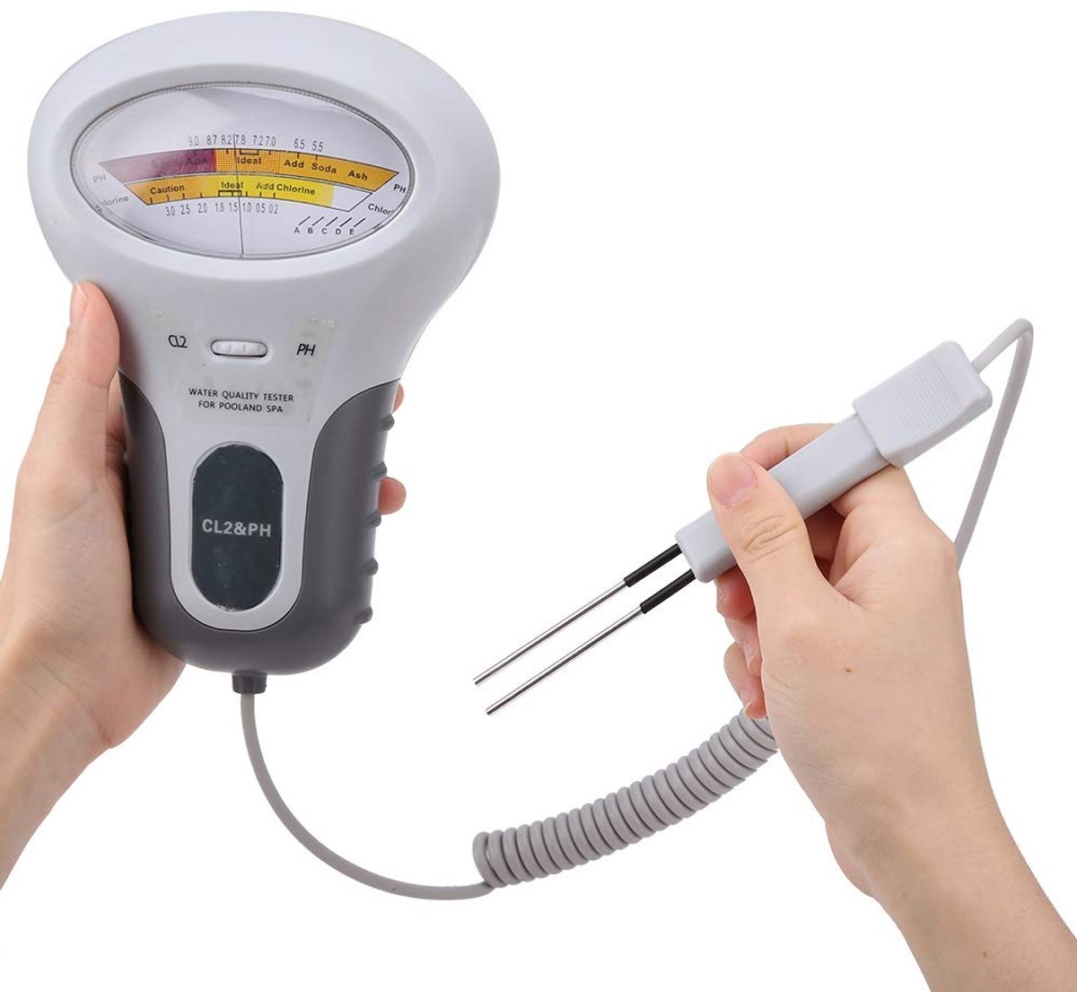 Water tester 2-in-1 pH en chloor - digitaal - groot scherm - eenvoudig te gebruiken voor zwembaden - SnelShoppen