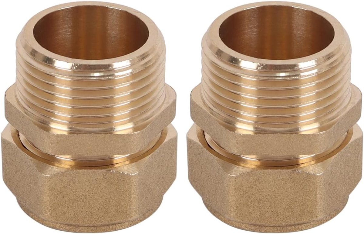 Compressie fitting 20mm x 3/4 inch - messing schroefverbinding - hoge drukbestendigheid - SnelShoppen