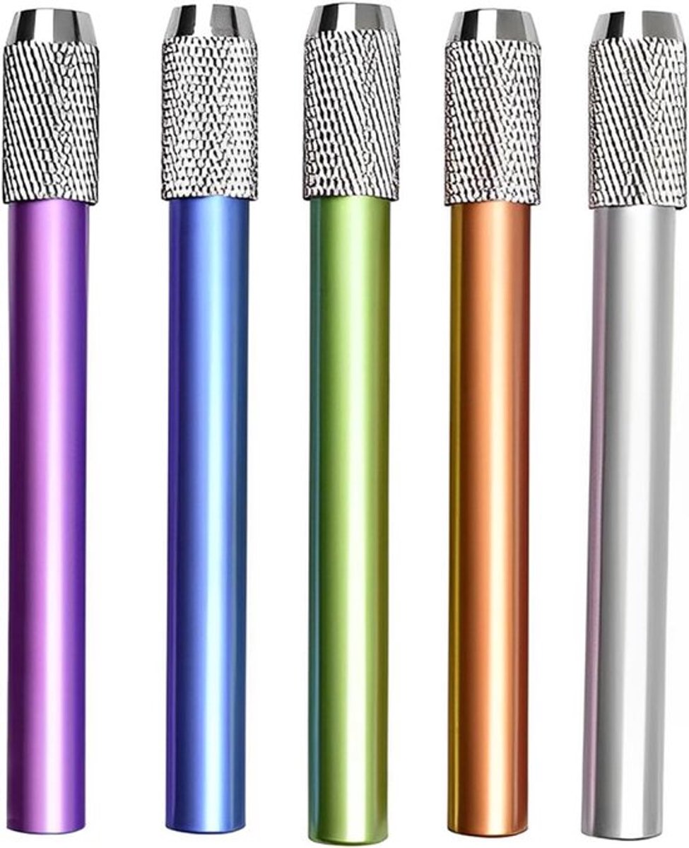 5 stuks pennenextensies, verstelbare potloodextensies, aluminium potloodextensies, kleurpotloodhouder-extensies, voor schetsen, school en schilderworkshops