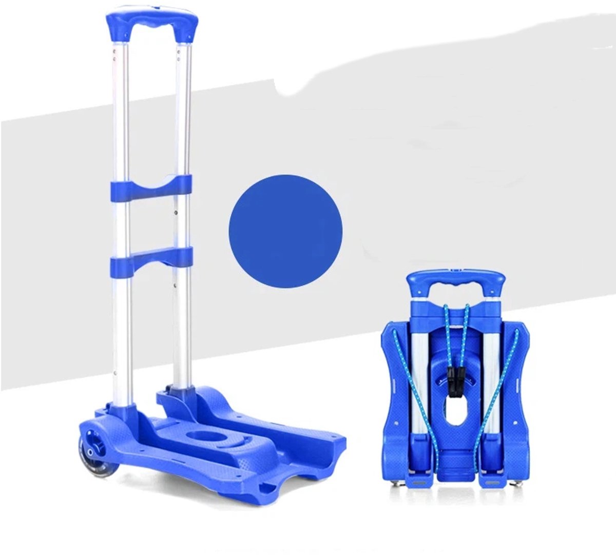 Compacte opvouwbare bagagewagen, 35 kg, licht van gewicht, 2 wielen