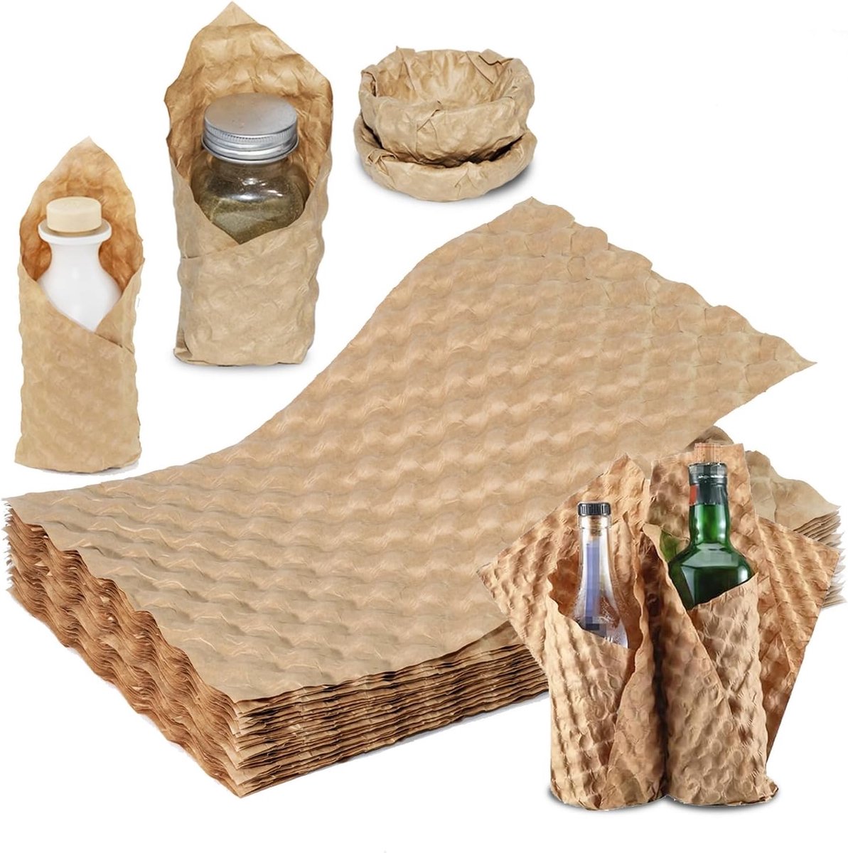 Bubbeltjesfolie 50 vellen 19x29 cm - Eco-vriendelijk alternatief - Duurzame bescherming - Voor verzending en opslag - ShopVlot