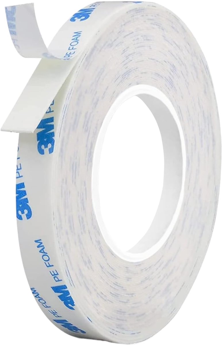 Dubbelzijdige tape 9 mm x 3 m - PE foam - Waterdicht - Ideaal voor zware objecten - ShopVlot