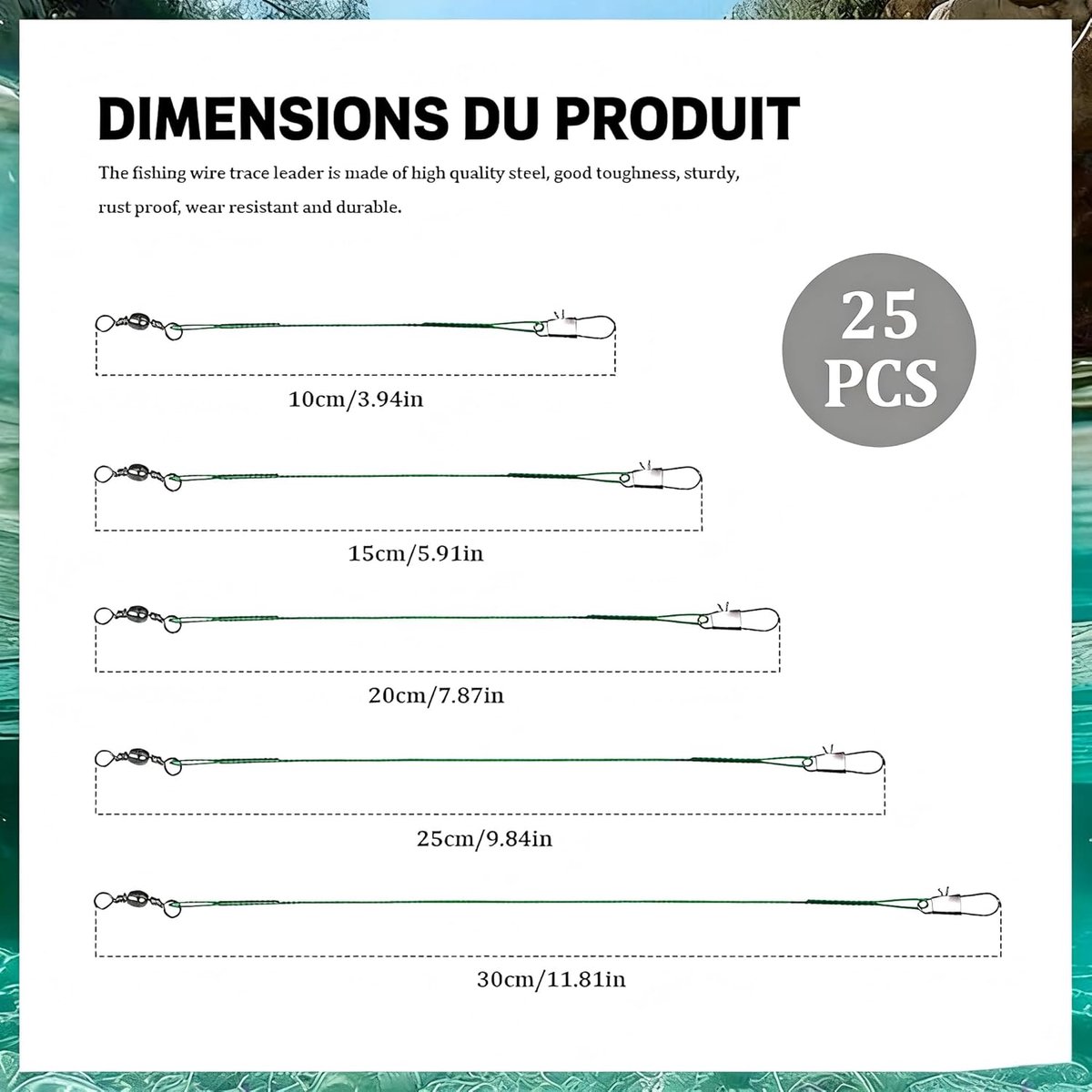 Pike Fishing Wire Tracks 50pcs - Roestvrij staal - Flexibele aanpassing - Bescherming tegen lijnbreuk - ShopVlot