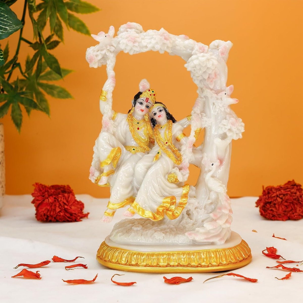 BangBangDa Indian God Radha Krishna Statue - 6.7"H India Idol Radha Krishna Statue for Indian Wedding Return Gifts - ShopVlot