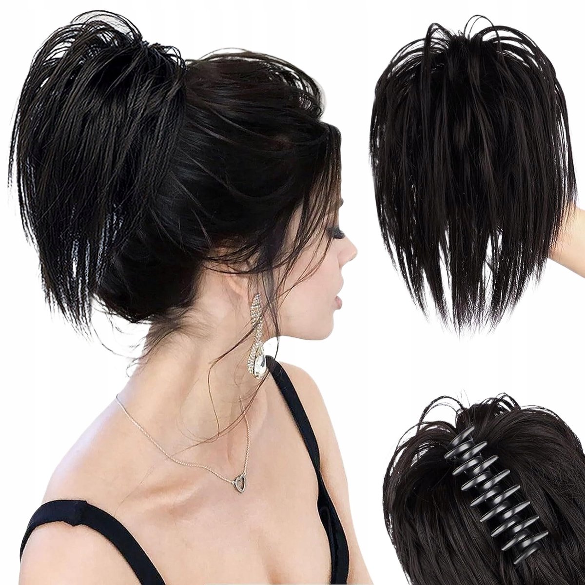 Synthetische Paardenstaart Clip-in Kok - Blond