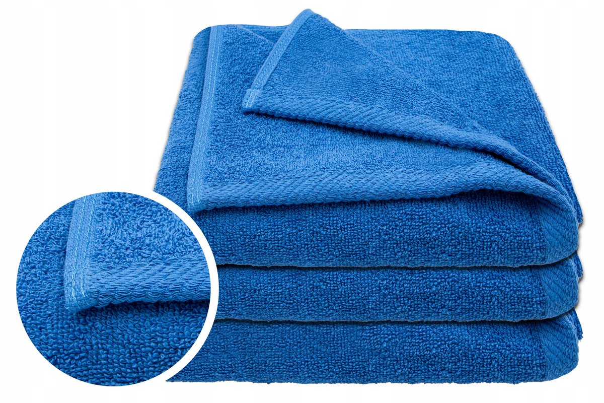 Zachte Katoenen Badhanddoek Hotelkwaliteit Blauw 50x100cm