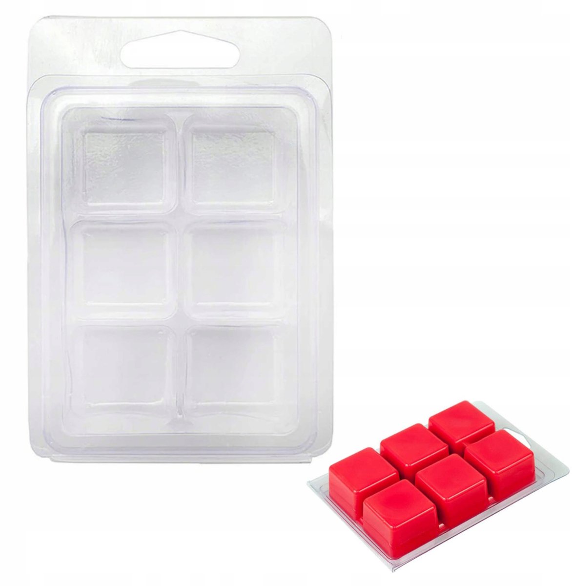 Kwadratische Wax Melt Bakjes - 6 Holtes, Lekvrij & Compact