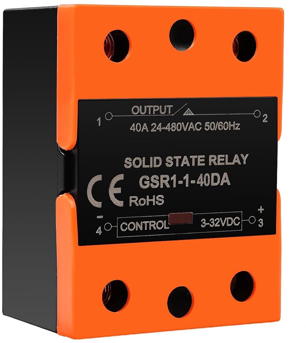 Solid State Relay 12V 230V 40A - Enkele Fase - Zero Voltage Enable - Ideaal voor industriële toepassingen - ShopVlot