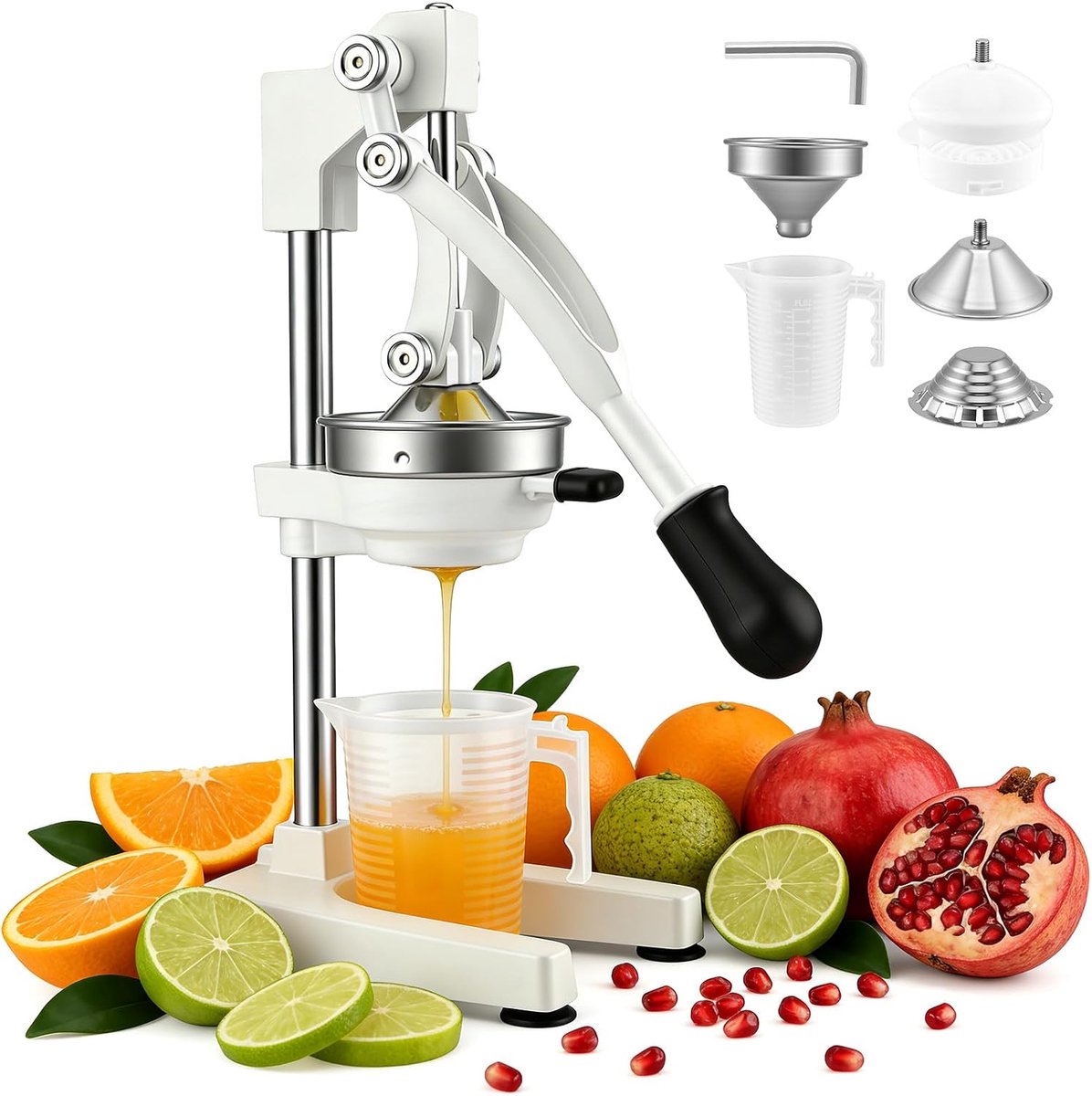 Handmatige sappers, professionele sinaasappelpers, roestvrij staal, aluminiumlegering, handpers, citruspers, voor sinaasappels, citroenen, granaatappels, grapefruits