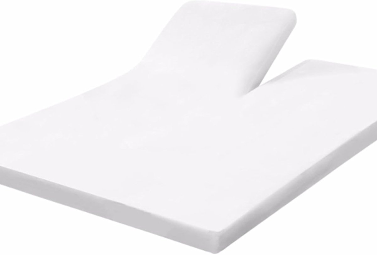 Hoeslaken - 200x200 cm - Coco White - 100% Biologisch Bamboe - 400 TC - Inkeping voor Verstelbare Bedbodems