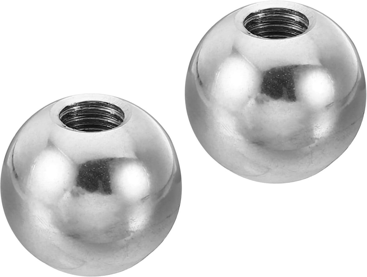 Moerknop 2 stuks M6 binnendraad 16 mm AD 304 roestvrij staal ronde bal schroef kap afdekking voor verlichting meubels DIY decoratie zilver
