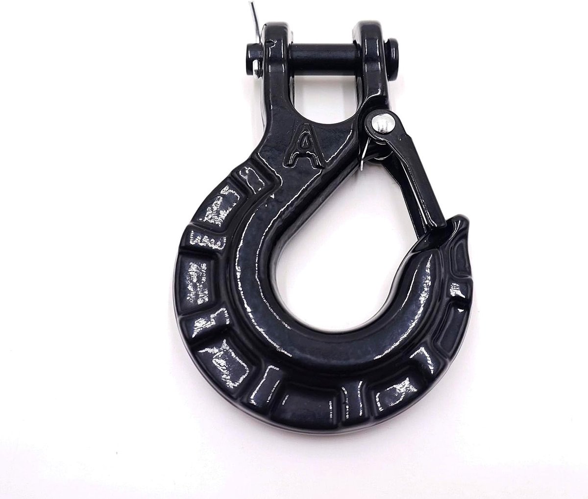 Hook 3/8", heavy duty gesmeed staal klasse 70 veiligheidsgrendel, Winch Hook Clevis Slip Hook met veiligheidsgrendel, max. 100 kg voor Winch Rope, ATV, UTV, off-road voertuig (zwart)