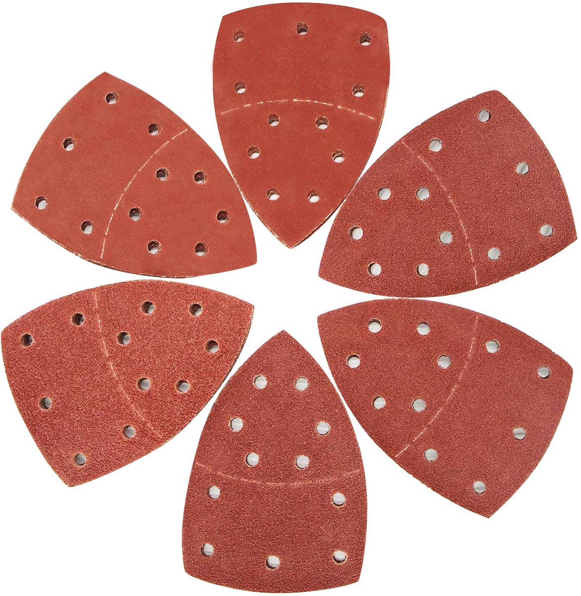 60 stuks schuurbladen voor Bosch Multi-Sander PSM 100A, PSM 200 AES, PSM 18 en alle oscillerende multitool, 5 stuks elk 40/60/80/120/180/240