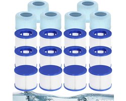 Tub vervangende filterpatronen, voor opblaasbare hot tubs en massagebaden, inschroefbare hot tub-filter, compatibel met alle RELXTIME, ALEKO, Wejoy, Aquaspa Hot Tub (12filters + 6 filterzakken)