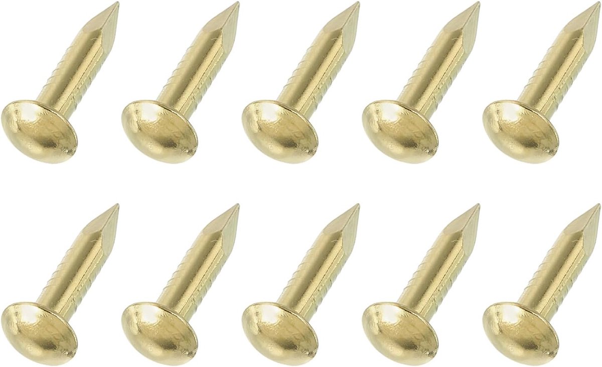 50 stuks kleine metalen pennen 2,8 x 15 mm messing ronde kop pennen gebruikelijke sierpennen voor huishoudelijk houtwerk foto's ophangen doe-het-zelf projecten goud