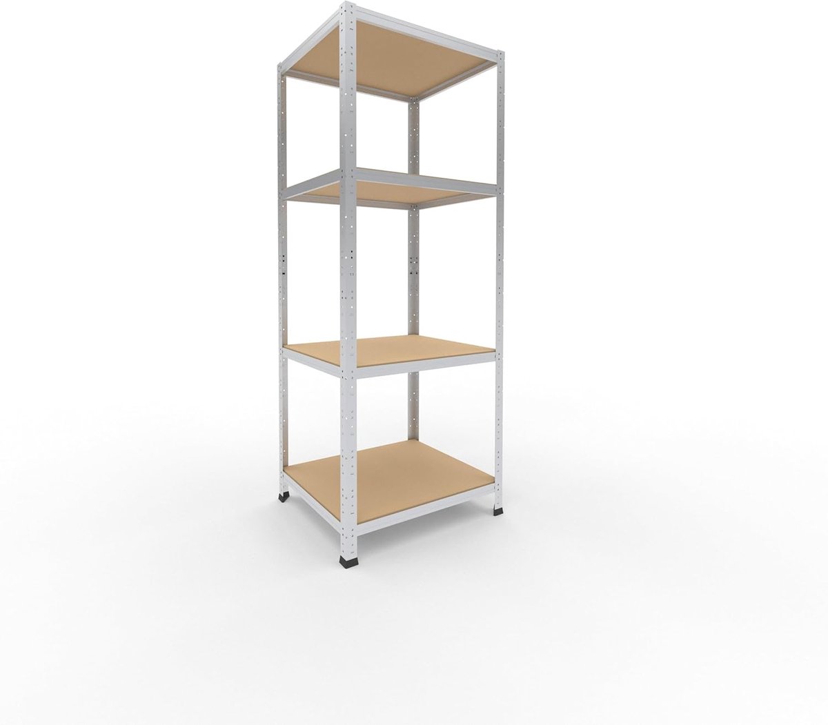 shelfplaza Home 180x70x60cm metalen stellingkast verzinkt: 4x175kg | stellingen Berging stelling Garagekast Metalen opslagstelling Opbergstelling Zware stelling Opslagrek Garage stelling
