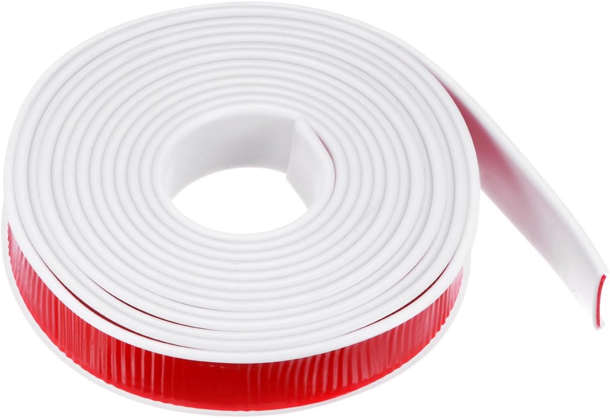 U-vorm randband 30 mm x 6 m zelfklevend TPE flexibele fineerband, zachte randbescherming voor meubels, kast, tafel, bescherming, reparatie, wit