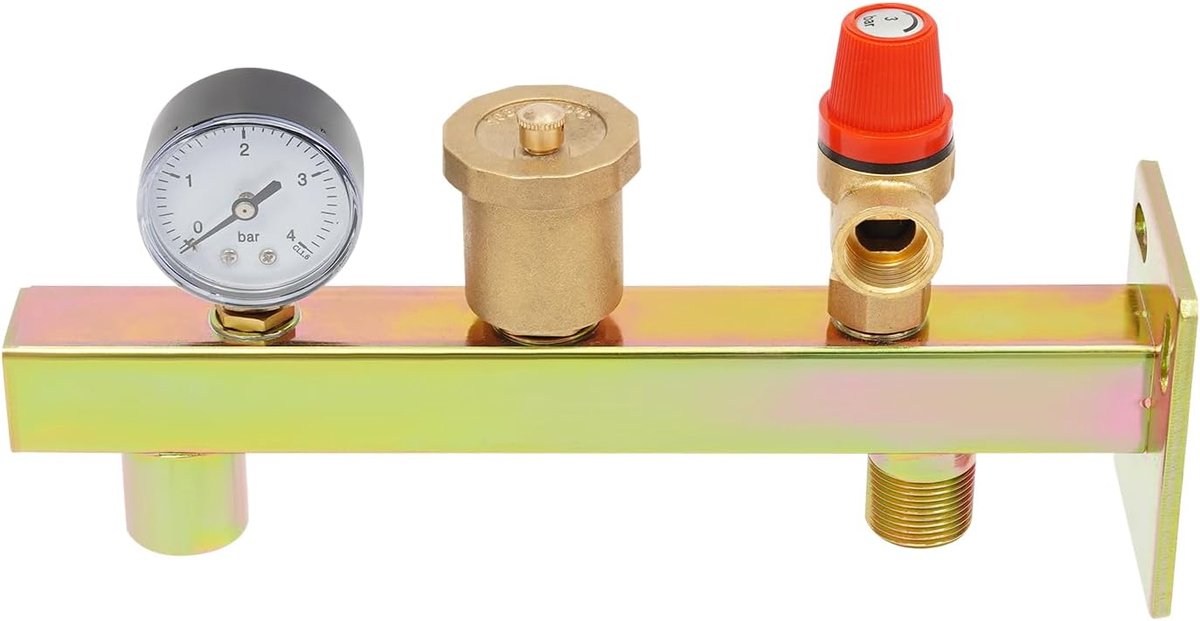 Veiligheidsgroep aansluitgroep en drukontlasting | Ketelbeveiligingsgroep veiligheidsgroep aansluitgroep en drukontlasting DN20 (3/4") verwarmingssysteem verwarming 3 bar