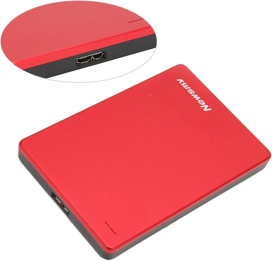 Draagbare Harde Schijf - Externe Opslag - Bestanden Opslaan - Automatische Slaapstand - 160GB - Rood — afbeelding 3
