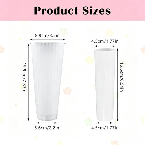 2 Stks Siliconen Vaas Mal Kaarsen Bloem Hars Mallen Gestreepte Epoxy Gietmal voor DIY Sieraden Make-up Borstel Houder Kandelaar Display Decor (Gestreept Vaas),(M4098A) — afbeelding 3