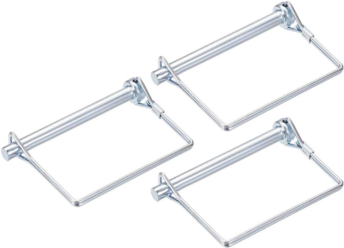 sourcing map 3 stuks golf vergrendeling pin koppeling pennen voor boerderij aanhanger gazon tuin wagen vierkant 8 mm x 85 mm