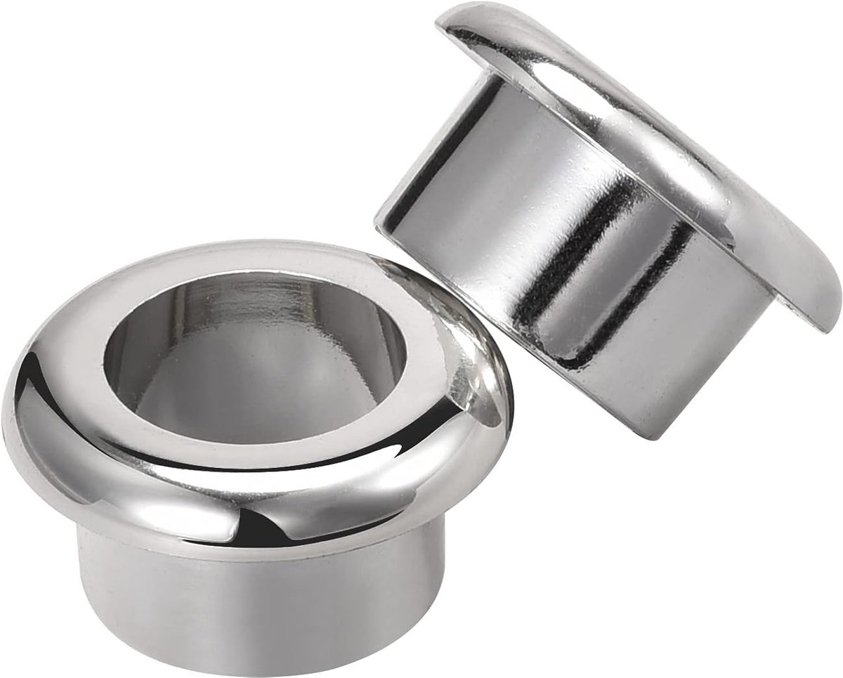 sourcing map 2 stuks bureautules, 18 mm, voor het organiseren en beschermen van koord, nylon, zilverkleurig