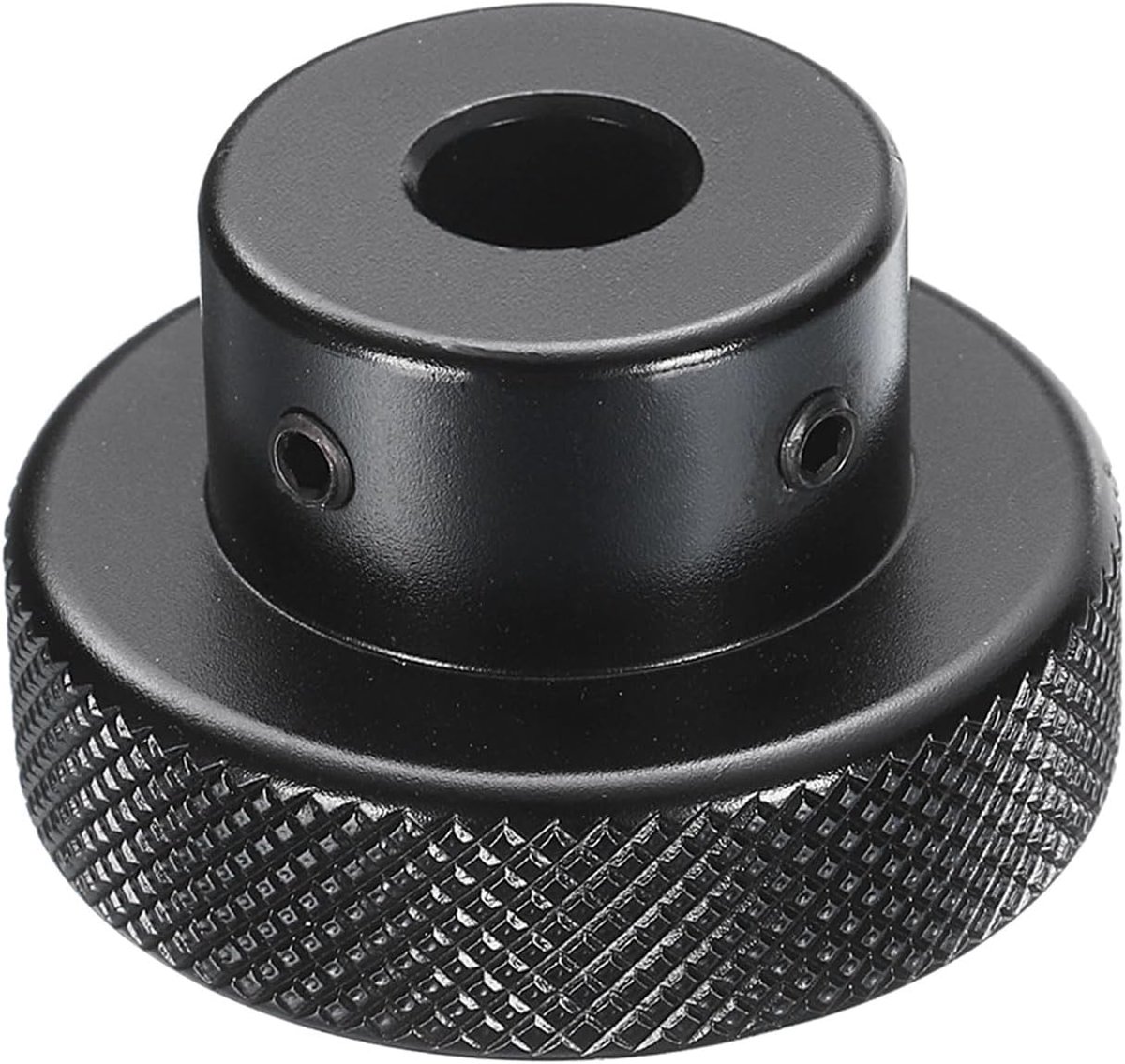 Aluminiumlegering handwiel 40 mm OD 10 mm boring aluminium freesmachine handvat machieedschap handwiel met sleutel en 2 stuks schroeven voor freesmachine draaimachine, zwart