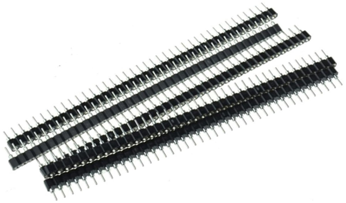 5 stks 1x40 P 2.54mm Ronde Gat Vrouwelijke Header Tin Enkele Rij 40Pin PCB IC Crystal Socket Connector