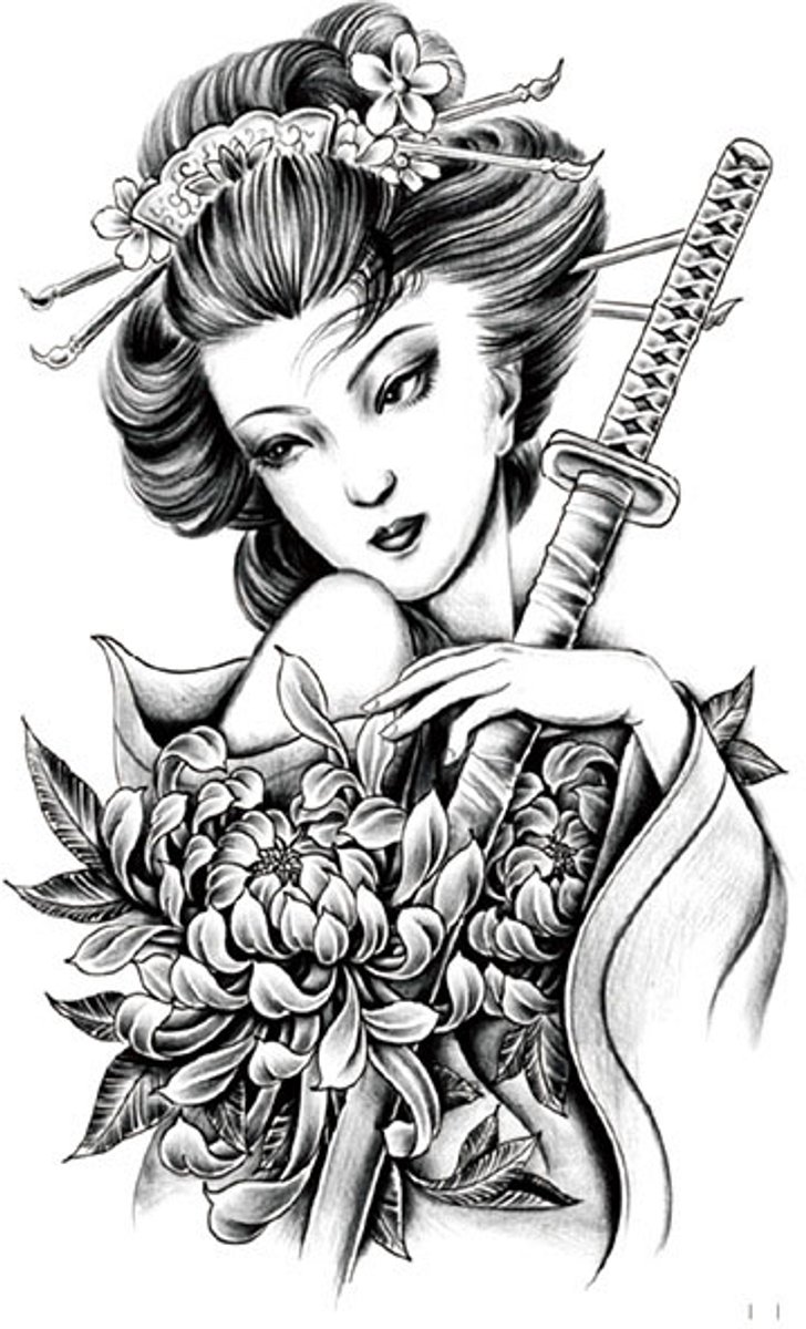 Tijdelijke tattoo japans oosters 3 dagen