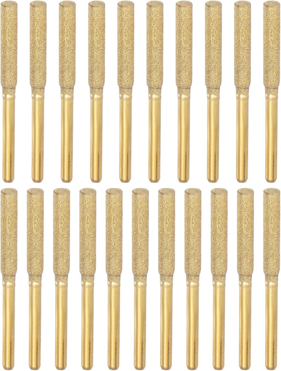 21 Stks Diamant Kettingzaag Slijper 3/16 Inch Hoge Hardheid Slijpen Steen Polijsten Kettingzaag Slijpen Kit Slijpen Bestand Tool voor Kettingzaag Steen Sieraden Hout, Goud (4mm)